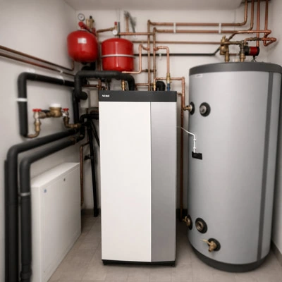 Värmepump för värmeinstallation